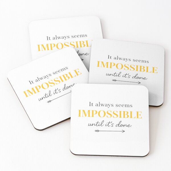 Item preview, It Always Seems Impossible Until It’s Done – Motivational Quote designed and sold by cosmiccircles01.