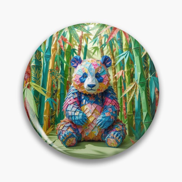 Item preview, Origami Panda Bear in Grove of Origami Bamboo designed and sold by Tridentulus.