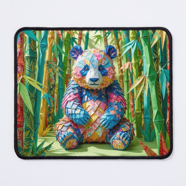 Item preview, Origami Panda Bear in Grove of Origami Bamboo designed and sold by Tridentulus.