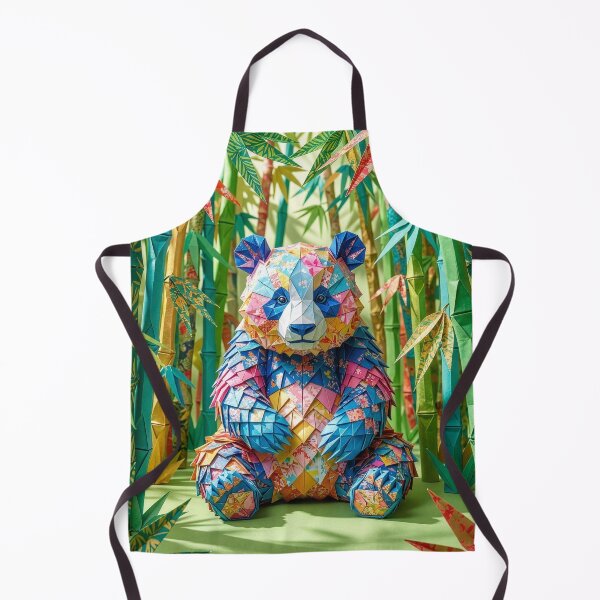 Item preview, Origami Panda Bear in Grove of Origami Bamboo designed and sold by Tridentulus.