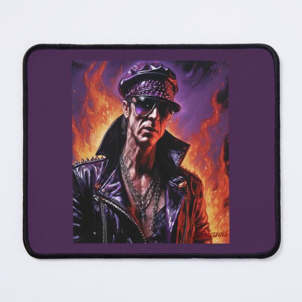 Item preview, "Klaus Meine: Legendary Frontman in Flames" designed and sold by Artisticanvas.