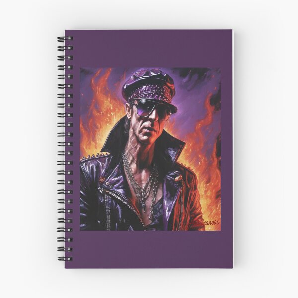 Item preview, "Klaus Meine: Legendary Frontman in Flames" designed and sold by Artisticanvas.
