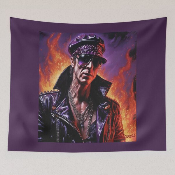 Item preview, "Klaus Meine: Legendary Frontman in Flames" designed and sold by Artisticanvas.