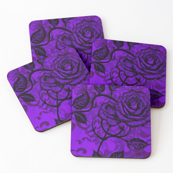 Item preview, Gothic Purple Rose Illustration  designed and sold by Blooms & Paws Haven .