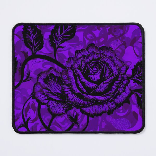 Item preview, Gothic Purple Rose Illustration designed and sold by Blooms & Paws Haven .