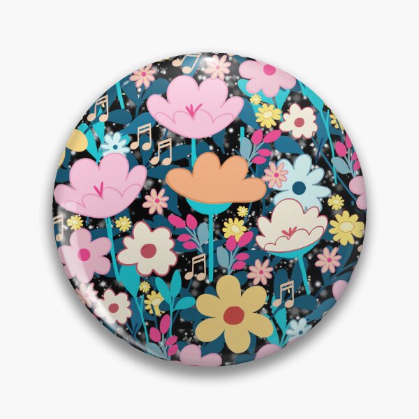 Item preview, Floral musical pattern designed and sold by Clara Fruggeri.
