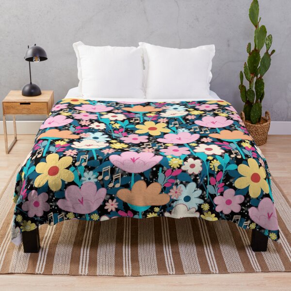 Item preview, Floral musical pattern designed and sold by Clara Fruggeri.