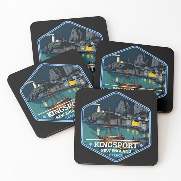 Item preview, Kingsport – New England Harbor Vintage Travel Badge designed and sold by GEEK-FACTORY-EU.