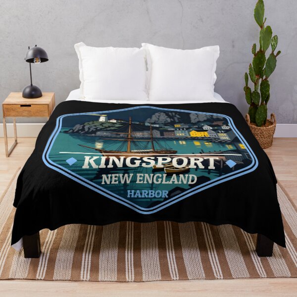 Item preview, Kingsport – New England Harbor Vintage Travel Badge designed and sold by GEEK-FACTORY-EU.
