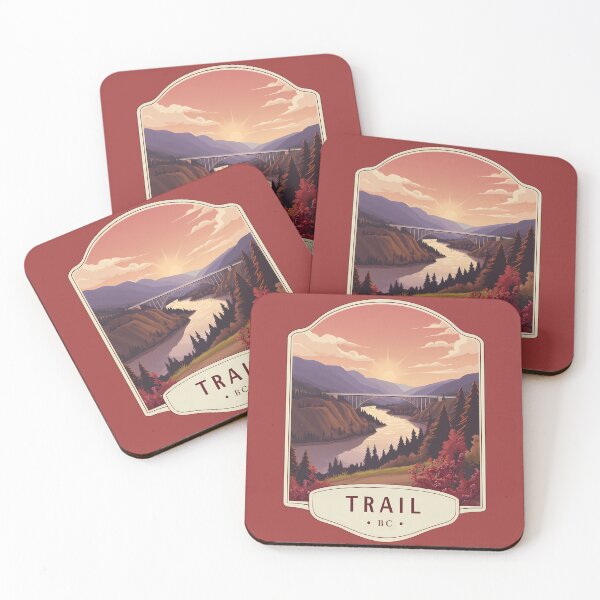 Item preview, Trail British Columbia Canada Sunset Trail BC Mountain River & Bridge Canadian Kootenays designed and sold by meganohm.