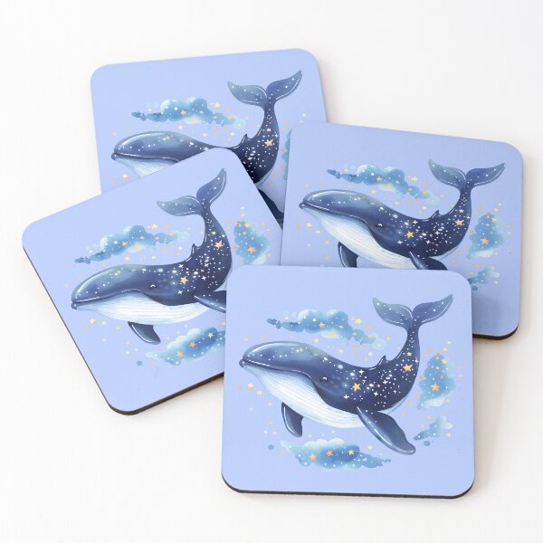 Item preview, Whimsical Watercolor Starry Whale Illustration designed and sold by SyberGen.