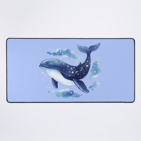 Item preview, Whimsical Watercolor Starry Whale Illustration designed and sold by SyberGen.