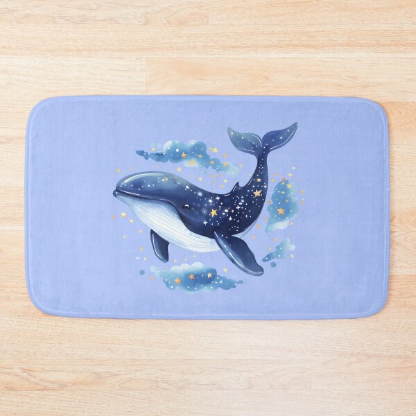 Item preview, Whimsical Watercolor Starry Whale Illustration designed and sold by SyberGen.