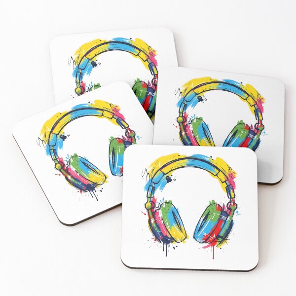 Item preview, Abstract Headphones Street Art designed and sold by Timegraf.