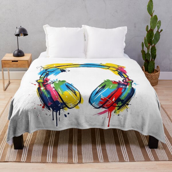Item preview, Abstract Headphones Street Art designed and sold by Timegraf.