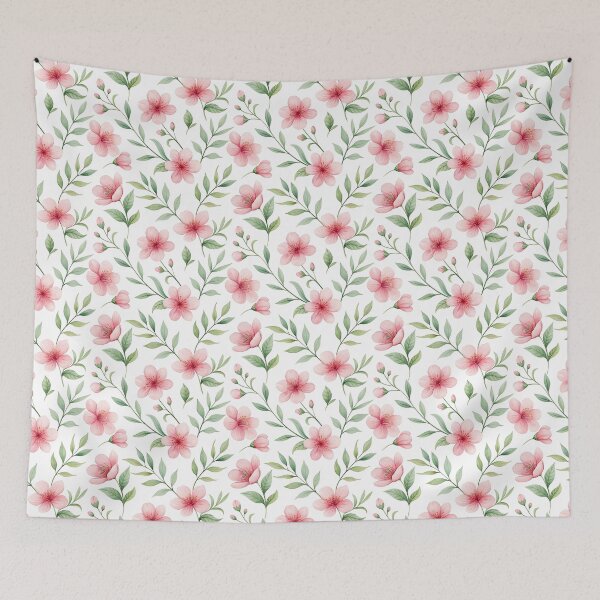 Item preview, Petal Wash – Soft Blooms & Watercolor Leaves designed and sold by PatternFlux.