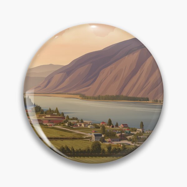 Item preview, Vaseux Lake British Columbia Canada Art Okanagan Valley Vineyard Landscape Scenic BC Lake Canada designed and sold by meganohm.