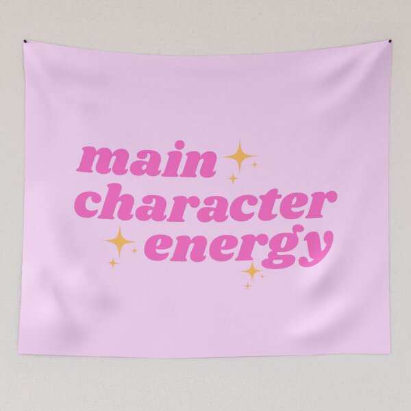 Item preview, main character energy - pink aesthetic relatable bookish quote designed and sold by theliteraryedit.
