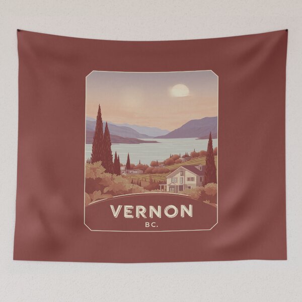 Item preview, Vernon British Columbia Canada Sunset Vernon BC Lakeside Landscape Okanagan Wine Country designed and sold by meganohm.