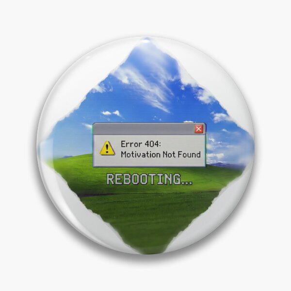 Item preview, Motivation Not Found XP Error | Webcore Y2K Retro Tech Humor designed and sold by rockyRG.