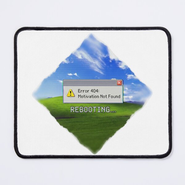 Item preview, Motivation Not Found XP Error | Webcore Y2K Retro Tech Humor designed and sold by rockyRG.