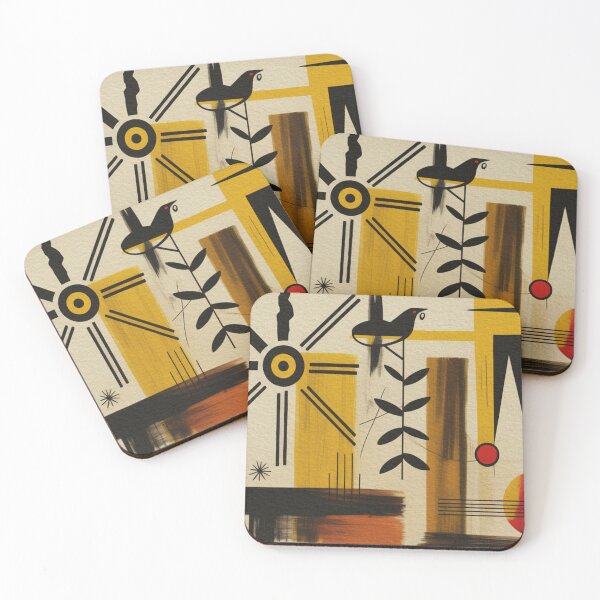 Item preview, Mid-Century Abstract Geometric  Native Tribal Art Boho designed and sold by BlueLineLAX.