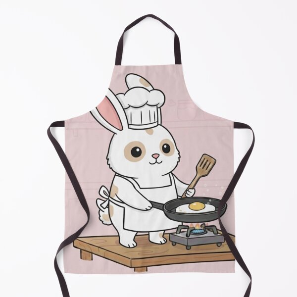 Item preview, Cute Rabbit Chef Cooking Egg – Kawaii Bunny Illustration designed and sold by ProperGoodArt.