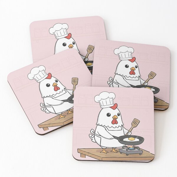 Item preview, Cute Chicken Chef Cooking Egg – Kawaii Chicken Illustration designed and sold by ProperGoodArt.
