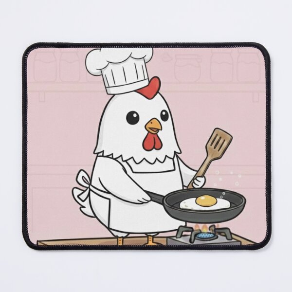 Item preview, Cute Chicken Chef Cooking Egg – Kawaii Chicken Illustration designed and sold by ProperGoodArt.