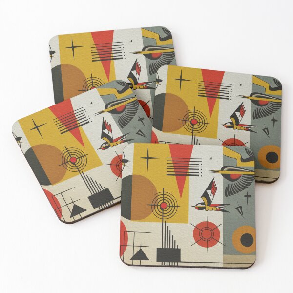 Item preview, Mid-Century Abstract Geometric  Native Tribal Art Boho designed and sold by BlueLineLAX.