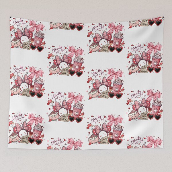 Item preview, Literally Just A Girl Pink Coquette Bow XOXO Valentine Mouse And Friends designed and sold by jakaun.