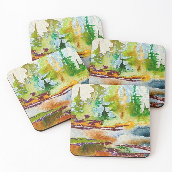 Item preview, Cabin Forest Abstract designed and sold by joelkeyart.
