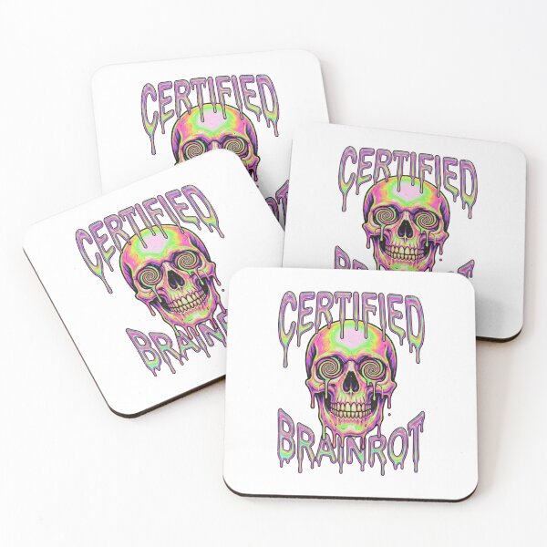 Item preview, Certified Brainrot Melting Skull Psychedelic Art Tee designed and sold by rockyRG.