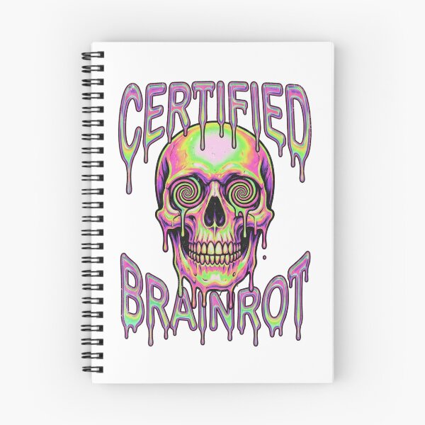 Item preview, Certified Brainrot Melting Skull Psychedelic Art Tee designed and sold by rockyRG.