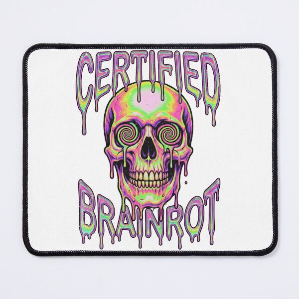 Item preview, Certified Brainrot Melting Skull Psychedelic Art Tee designed and sold by rockyRG.