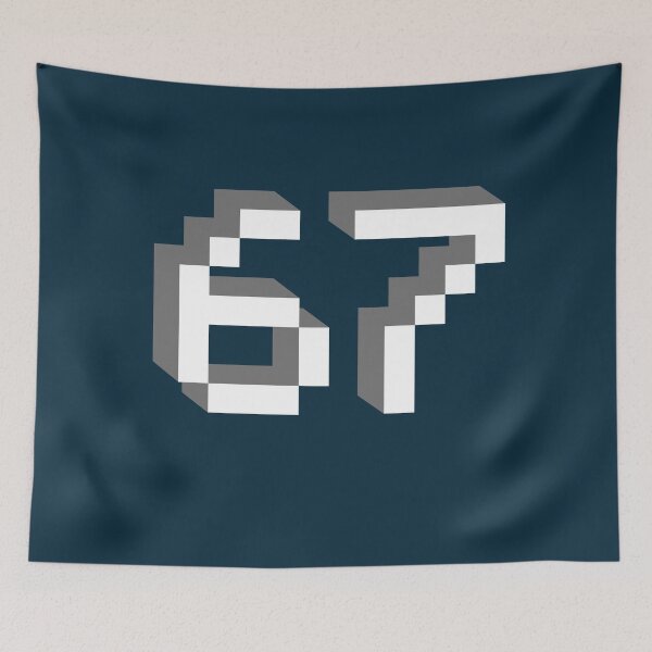 Item preview, Six Seven 67 Pixel Meme designed and sold by NosandEdgy.