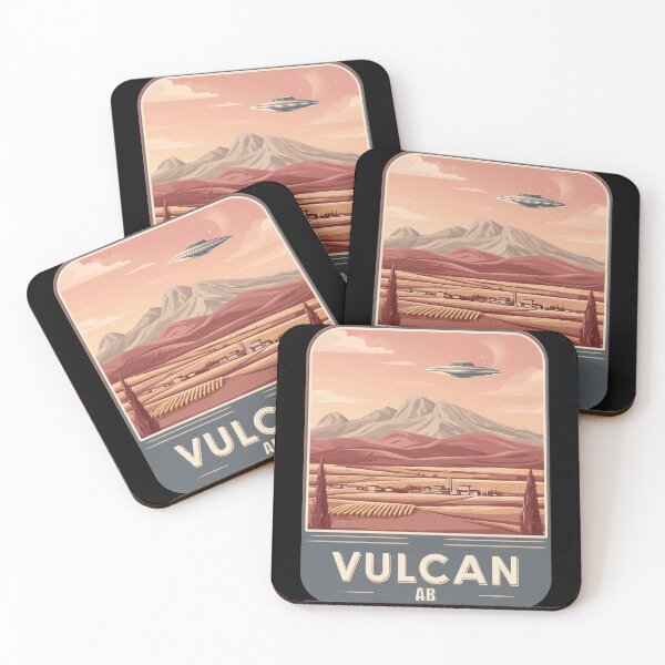 Item preview, Vulcan Alberta Canada Sci-Fi Landscape Vulcan AB Prairie Town UFO Retro Alberta Canada Alien Pop Culture designed and sold by meganohm.