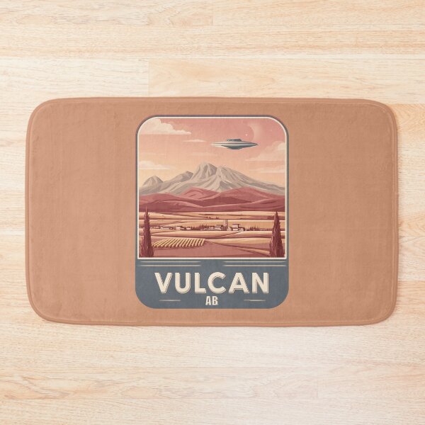 Item preview, Vulcan Alberta Canada Sci-Fi Landscape Vulcan AB Prairie Town UFO Retro Alberta Canada Alien Pop Culture designed and sold by meganohm.