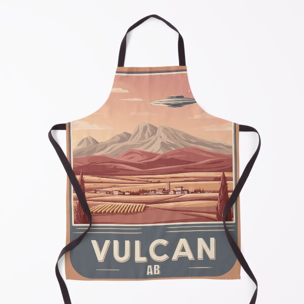 Item preview, Vulcan Alberta Canada Sci-Fi Landscape Vulcan AB Prairie Town UFO Retro Alberta Canada Alien Pop Culture designed and sold by meganohm.