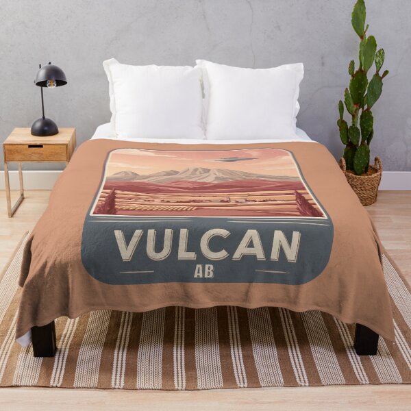 Item preview, Vulcan Alberta Canada Sci-Fi Landscape Vulcan AB Prairie Town UFO Retro Alberta Canada Alien Pop Culture designed and sold by meganohm.