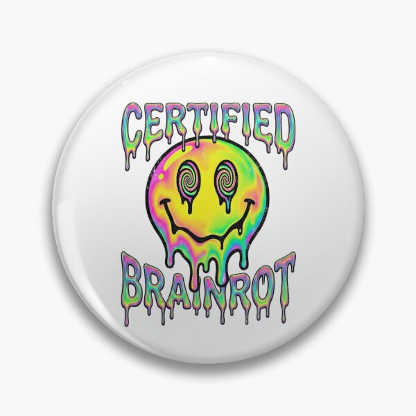 Item preview, Certified Brainrot Melting Smiley Psychedelic Gen Z Tee designed and sold by rockyRG.