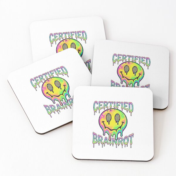 Item preview, Certified Brainrot Melting Smiley Psychedelic Gen Z Tee designed and sold by rockyRG.