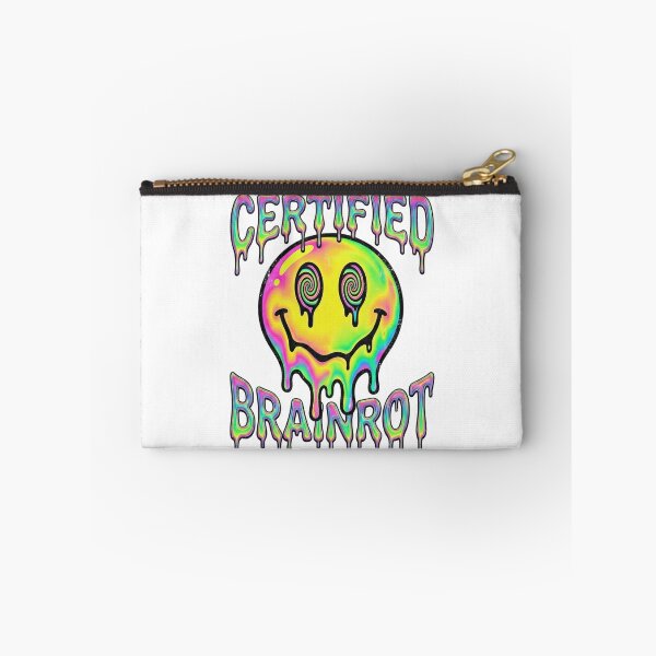 Item preview, Certified Brainrot Melting Smiley Psychedelic Gen Z Tee designed and sold by rockyRG.