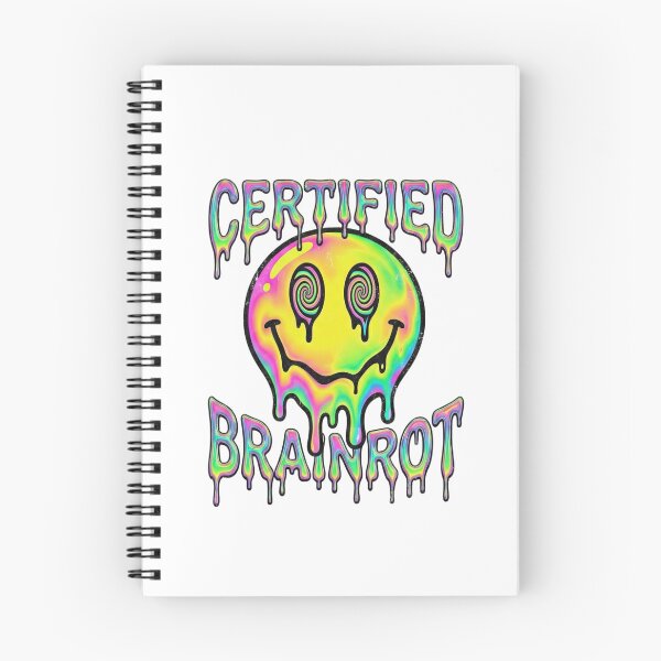 Item preview, Certified Brainrot Melting Smiley Psychedelic Gen Z Tee designed and sold by rockyRG.
