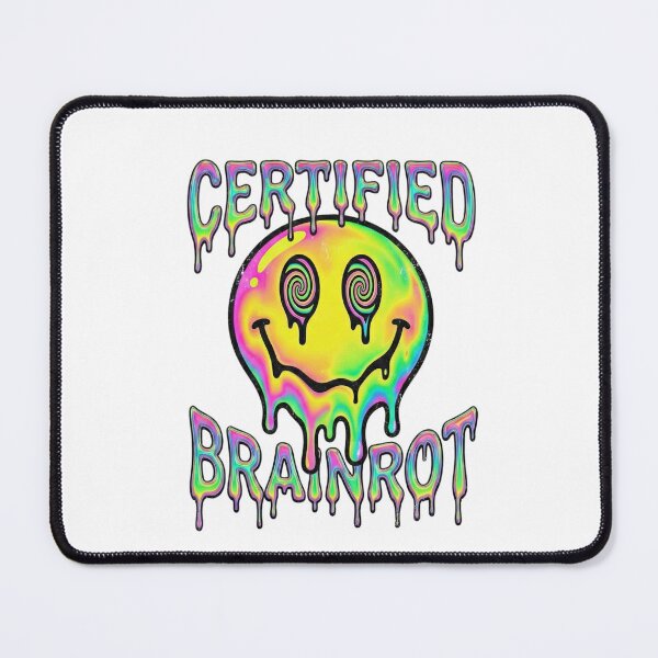 Item preview, Certified Brainrot Melting Smiley Psychedelic Gen Z Tee designed and sold by rockyRG.