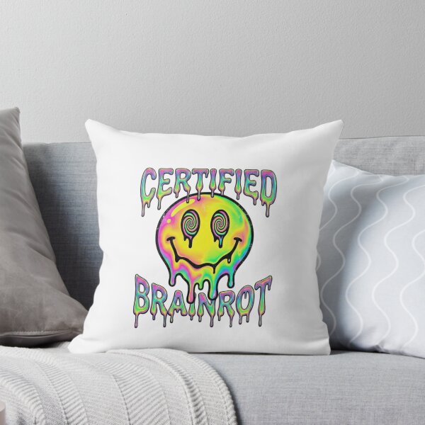Item preview, Certified Brainrot Melting Smiley Psychedelic Gen Z Tee designed and sold by rockyRG.