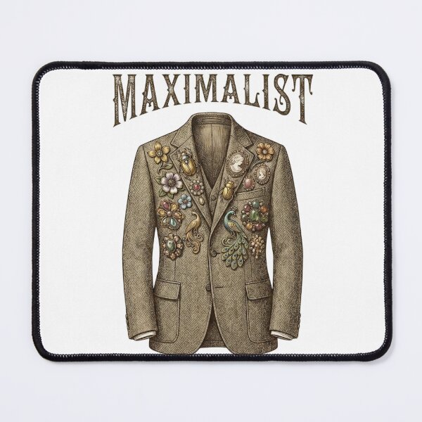 Item preview, Maximalist Dark Academia Jacket Vintage Engraving Brooches designed and sold by rockyRG.