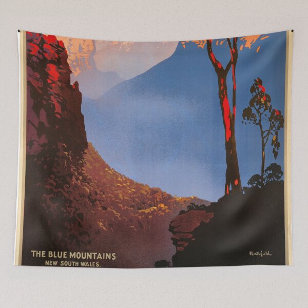 Item preview, Vintage Australia: The Blue Mountains Travel Poster designed and sold by CharlieDesings.
