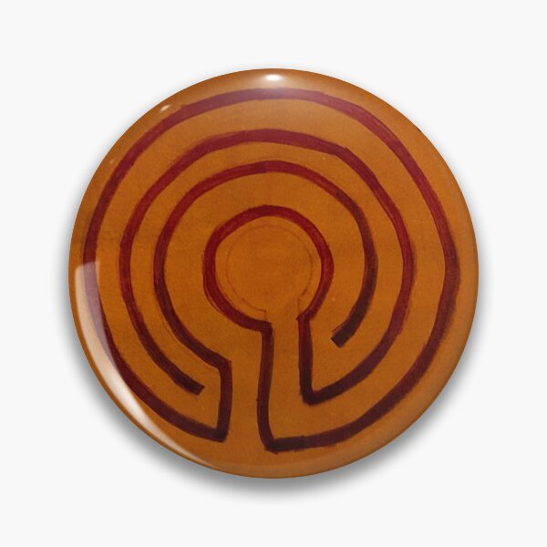 Item preview, labyrinth painting on suede designed and sold by The Chaotic Gingers.