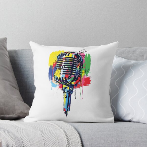 Item preview, Abstract Microphone Illustration – Colorful Street Art Music Design designed and sold by Timegraf.